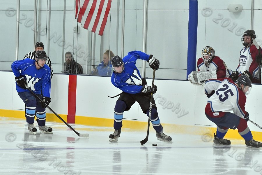 Wheaton College Men\'s Ice Hockey vs Middlesex Community College. - Photo By: KEITH NORDSTROM